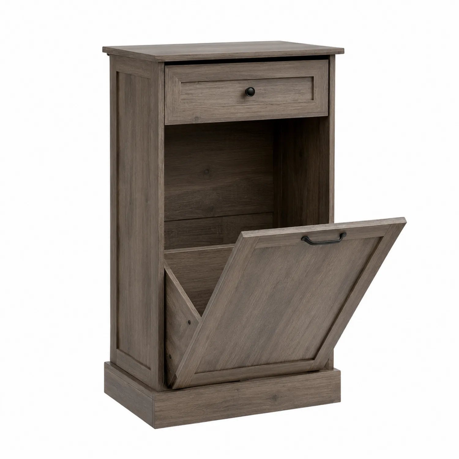 Mobile contenitore in legno con cassetto e scomparto ribaltabile 80x40x30 cm