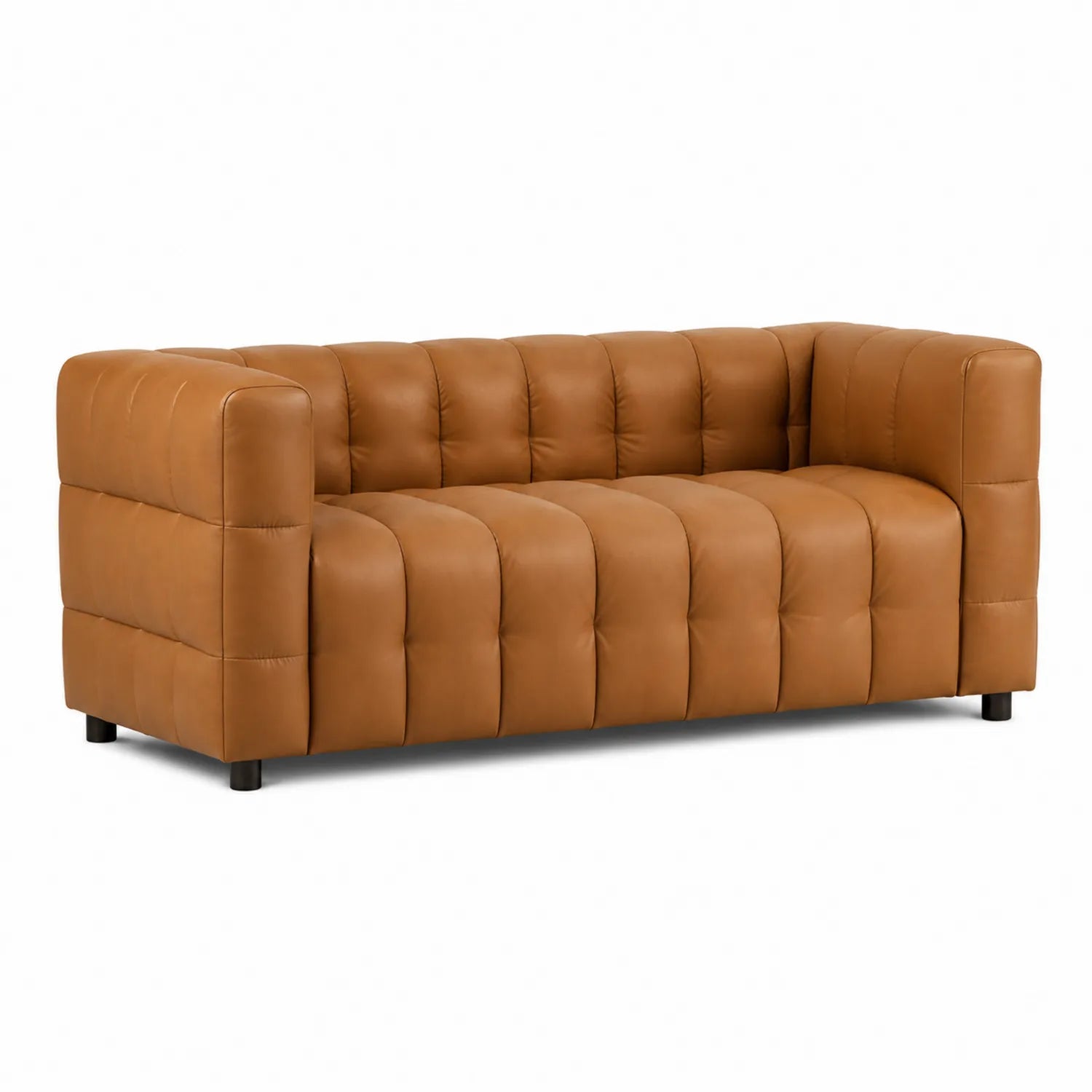 Divano in Pelle Sintetica Marrone 200x90x85 cm