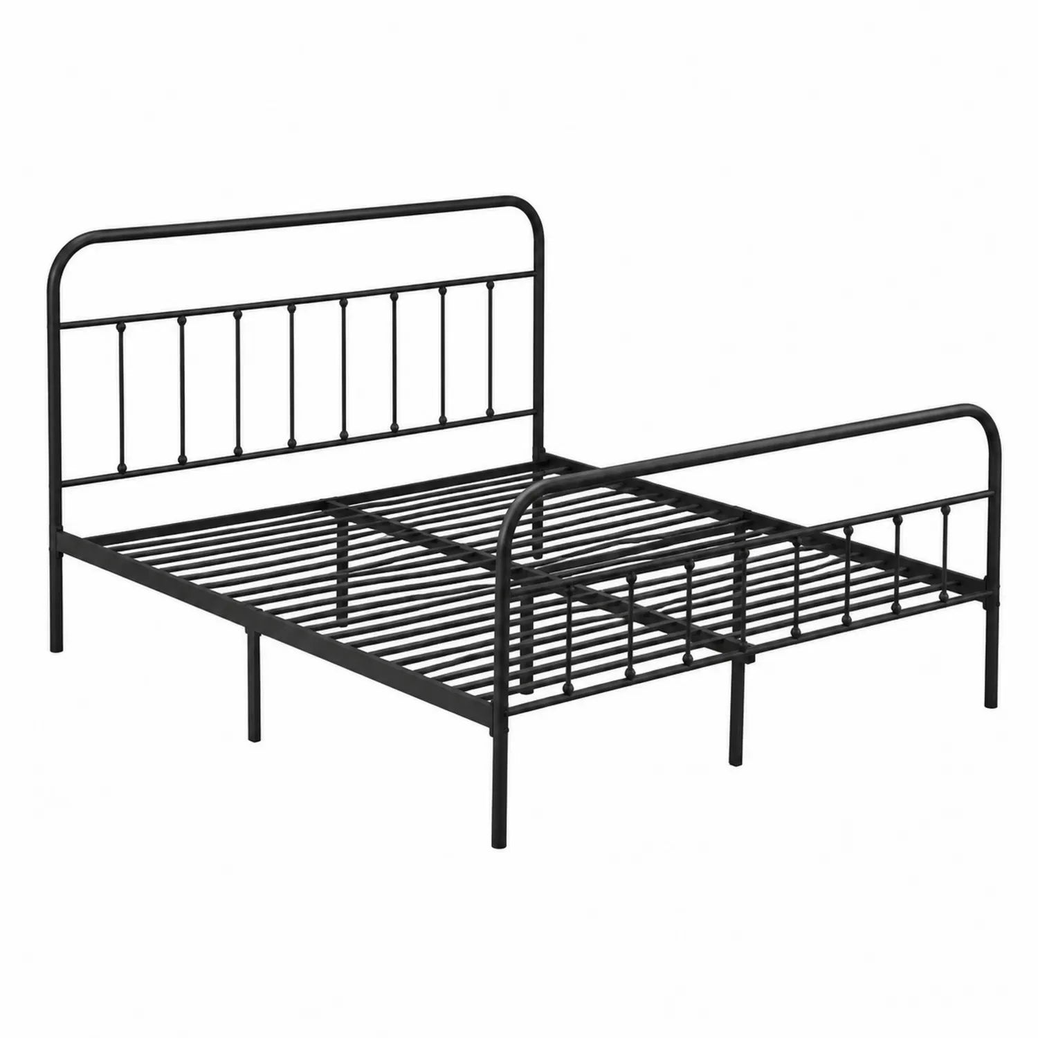 Letto Matrimoniale in Metallo Nero