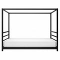 Letto a Baldacchino Metallo Nero 200x160 cm